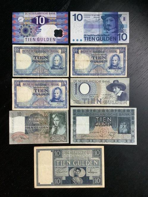 Nederland. - 9 x 10 Gulden 1929-1997  (Zonder Minimumprijs), Postzegels en Munten, Munten | Nederland