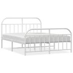Metalen Bedframe 140x190 Wit | OP=OP | 35% Korting!, Huis en Inrichting, Slaapkamer | Bedden, Metaal, Klassiek, Wit, Nieuw