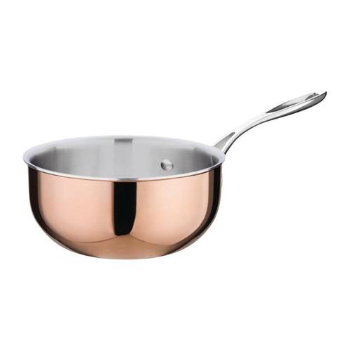 Vogue Triwall koperen inductie sauteuse conisch 20cm, Huis en Inrichting, Keuken | Keukenbenodigdheden, Verzenden