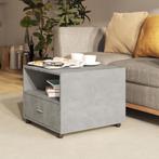 vidaXL Salontafel 55x55x40 cm bewerkt hout betongrijs, 50 tot 100 cm, Verzenden, Nieuw, 50 tot 100 cm