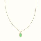 Ketting met hanger - 14 karaat Geel goud - Jade