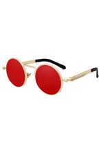 Ronde Bril Hipster Goud Montuur Rond Rode Glazen Nachtbril A, Sieraden, Tassen en Uiterlijk, Zonnebrillen en Brillen | Heren, Nieuw
