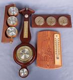 Barometer (4) - Glas, Hout, Leder, Messing