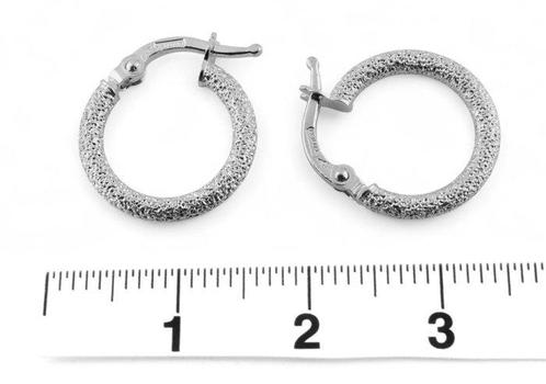 Zonder Minimumprijs - Hoepel oorbellen - 18 karaat Witgoud, Sieraden, Tassen en Uiterlijk, Antieke sieraden