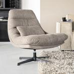 *WOONWINKEL* Eleonora Cooper Draaibare Fauteuil Bruine Stof, Huis en Inrichting, Fauteuils, Verzenden, Nieuw, Stof
