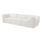 3-Zitsbank Hurvas modulaire bank 313x108x76 cm crème wit [en, Huis en Inrichting, Banken | Sofa's en Chaises Longues, Verzenden
