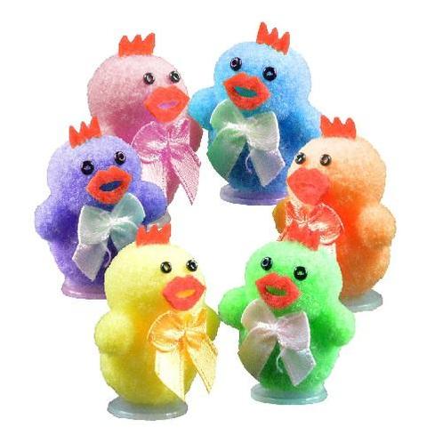 Pluche Decoratie Kuikens Gekleurd Met Strik 4cm, 24 stuks, Hobby en Vrije tijd, Taarten en Cupcakes maken, Nieuw, Verzenden