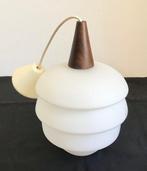 Massive - Plafondlamp - Mooie hanglamp in opaline en teak, Antiek en Kunst