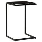 vidaXL Bijzettafel 40x40x60 cm gehard glas zwart, Huis en Inrichting, Tafels | Bijzettafels, Verzenden, Nieuw
