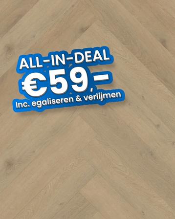 Plak pvc Visgraat licht eiken |  Belakos Attico Visgraat XL beschikbaar voor biedingen