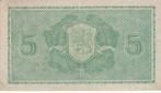 1942-1945 Finland P 69a 5 Markkaa 1939 Xf, Postzegels en Munten, Bankbiljetten | Europa | Niet-Eurobiljetten, Verzenden