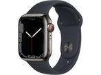 Apple Watch Series 7 LTE (41mm), Grafiet (Zwart), Verzenden, Zo goed als nieuw