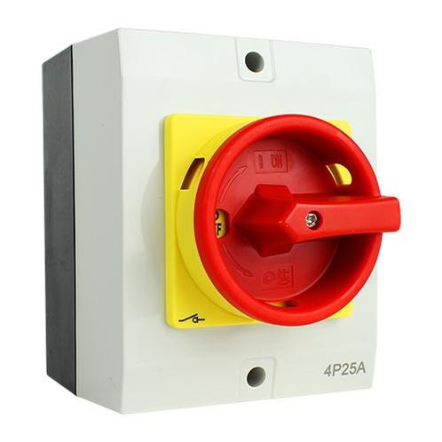 EMAT werkschakelaar 4-polig 25A rood (85013001), Doe-het-zelf en Verbouw, Elektra en Kabels, Verzenden