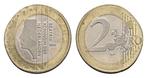 Nederland. 2 Euro 1999 geslagen op muntplaatje 1 Euro -