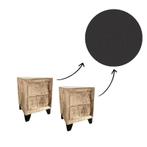 Norma Hotel Chique| Angle nachtkastjes | Bully Antraciet |, Ophalen, Nieuw