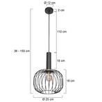 Mexlite hanglamp Aureole 3070ZW Nieuw, Huis en Inrichting, Lampen | Hanglampen, Nieuw, Ophalen of Verzenden, Modern, Metaal