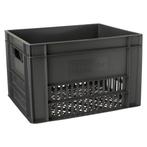 Fast Rider Kunststof Fietskrat Large 40 liter  Antraciet Rec, Verzenden, Nieuw