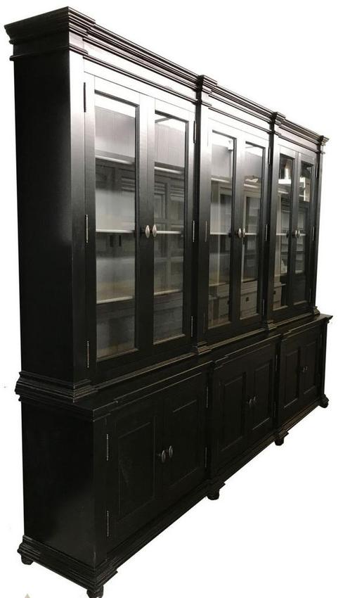 Buffetkast zwart - grijs Lara 300 x 240cm espagnoletsluiting, Huis en Inrichting, Kasten | Buffetkasten, Ophalen of Verzenden