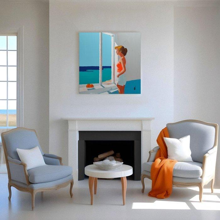 Virginie Schroeder - Pause estivale (Large), Antiek en Kunst, Kunst | Schilderijen | Modern
