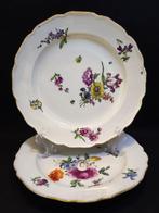 Meissen - Bord (2) - 2er Set antike Speiseteller 18. Jh
