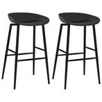 vidaXL Barstoelen 2 st zwart, Verzenden, Nieuw