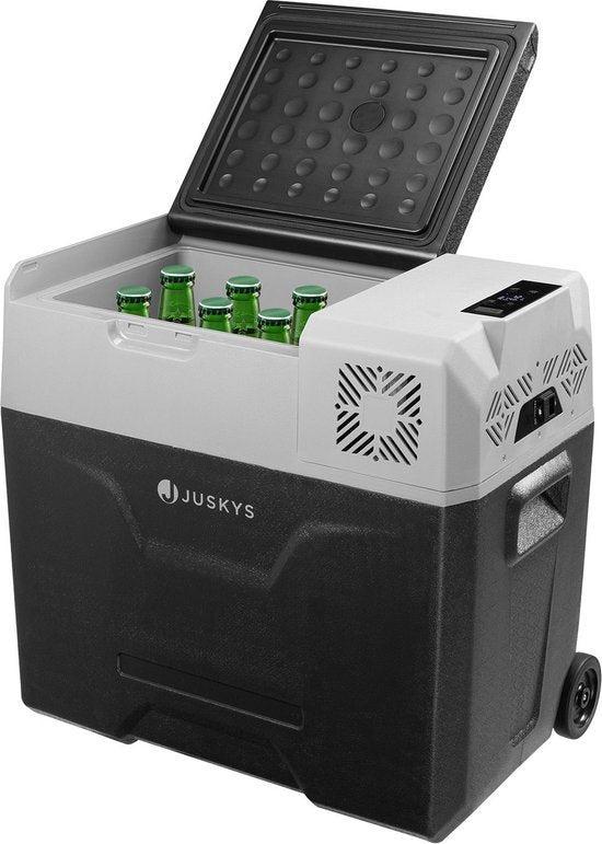 2dekans | Juskys Elektrische Koelbox - 50 Liter - 12/24 &, Caravans en Kamperen, Kampeeraccessoires, Zo goed als nieuw, Ophalen of Verzenden