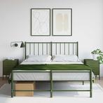 vidaXL Nachtkastjes 2 st 36x39x50,5 cm staal olijfgroen, Huis en Inrichting, Slaapkamer | Nachtkastjes, Minder dan 45 cm, Nieuw