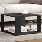 vidaXL Salontafel 51,5x51,5x30 cm bewerkt hout zwart, Verzenden, Nieuw, Overige houtsoorten, 50 tot 100 cm