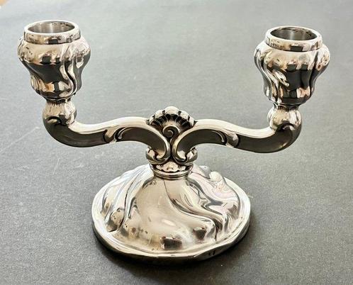 Jakob Grimminger - Kandelaar - .925 zilver - 2 Kaarsen, Antiek en Kunst, Antiek | Goud en Zilver