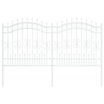 Staal Tuinhek Wit 240cm | Laatste Stuk!, Tuin en Terras, Tuinhekken en Hekwerk, Met poort, Nieuw, Ophalen of Verzenden, Tuinhek