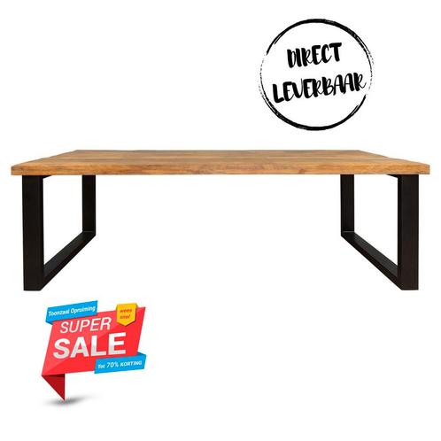 ***Sale*** Denver 240cm Mango Naturen U-Poot, Huis en Inrichting, Tafels | Eettafels, Verzenden