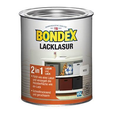 Bondex Lacklasur - Wit - 0,75 liter (Bondex blanke lak), Doe-het-zelf en Verbouw, Verf, Beits en Lak, Lak, Wit, Nieuw, Minder dan 5 liter