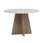 *WOONWINKEL* Ronde Eettafel Met Kruisvoet Beige, Verzenden, Nieuw
