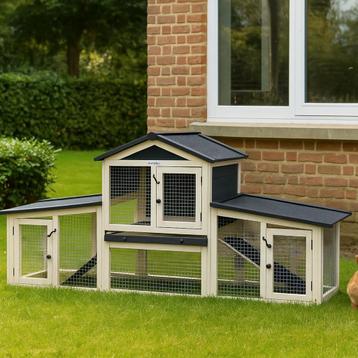 Dierenverblijf | Konijnenhok | Cavia | 204x46x84cm | Hout beschikbaar voor biedingen