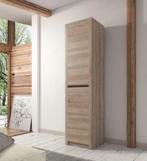 Vitrinekast Eiken Grijs 50x43x197 cm Glazen kast industrieel, Glas, Nieuw, 50 tot 100 cm, 25 tot 50 cm