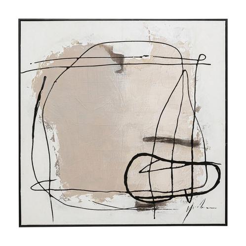 *WOONWINKEL* Kare Design Dust Grey Abstract Schilderij Beige, Huis en Inrichting, Woonaccessoires | Schilderijen, Tekeningen en Foto's