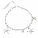 Fako Bijoux® - Enkelbandje - Zeester - Zilverkleurig, Sieraden, Tassen en Uiterlijk, Enkelbandjes en Enkelkettinkjes, Verzenden