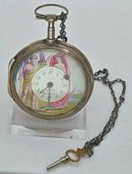Robert Courvoisier - Fein gemalte Silber Spindeluhr -, Nieuw