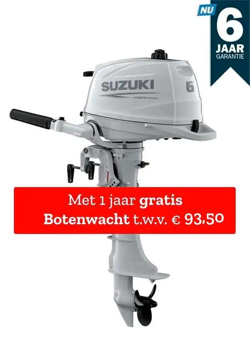 Suzuki buitenboordmotor 6pk - DF6A - Kortstaart - Wit, Watersport en Boten, Buiten- en Binnenboordmotoren, Nieuw, Benzine, 5 tot 10 pk