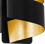EGLO Elizondo Wandlamp - E14 - 27 cm - Zwart/Goud tweede, Verzenden, Nieuw