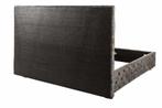 Design tweepersoonsbed PARIS 180x200cm grijs olijf fluweel, Ophalen of Verzenden, Nieuw