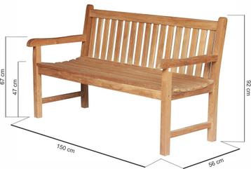 Teakea - Windsor Teak Tuinbank | 150 breed | Drie Persoons beschikbaar voor biedingen