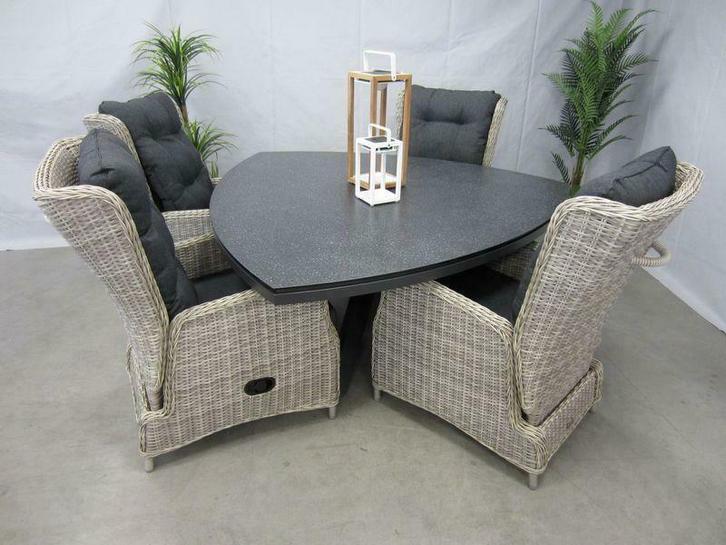 Te velde tuinset bombay tuinstoel met mojito driehoekstafel, Tuin en Terras, Tuinsets en Loungesets, Eettafel, Nieuw