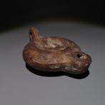 Oud-Romeins Terracotta Olie lamp. 1e - 4e eeuw na Christus.