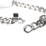 Massief zilveren armband met plaatje | 23 cm (zware armband), Sieraden, Tassen en Uiterlijk, Armbanden, Ophalen of Verzenden, Gebruikt