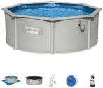 Bestway Hydrium Alderney metalen zwembad Ø360 x 120 cm, Tuin en Terras, Verzenden, 80 tot 120 cm, Rond, 200 tot 400 cm