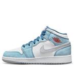Air Jordan 1 Mid French Blue (GS) - 35.5 t/m 40, Nieuw, Nike, Blauw, Sneakers of Gympen