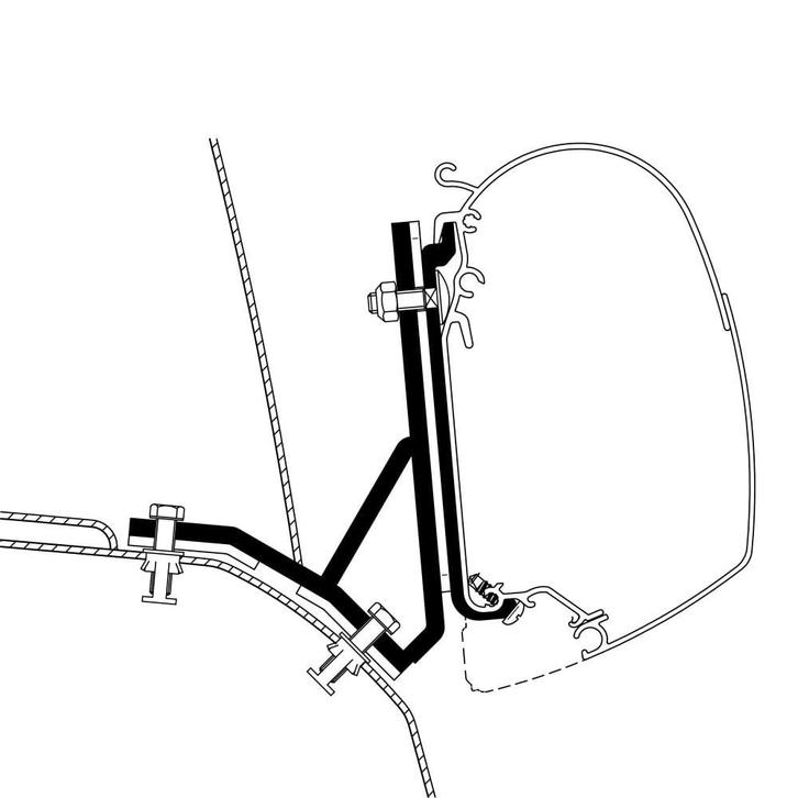 Thule Ducato/Iveco H2 Lift Roof Adapter, Caravans en Kamperen, Camper-accessoires, Nieuw, Ophalen of Verzenden