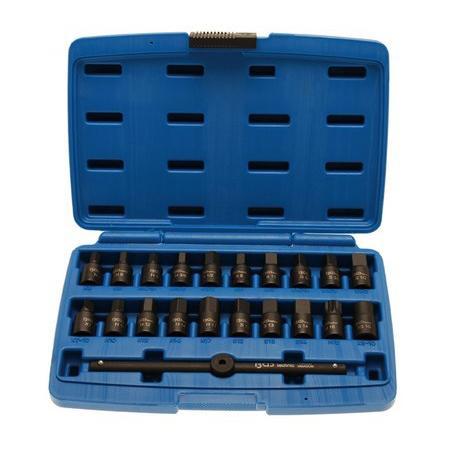 Olie aftap doppen set, 3/8, 21-delig, BGS (Dopsleutelset), Doe-het-zelf en Verbouw, Gereedschap | Handgereedschap, Nieuw, Verzenden