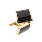 Gouden manchetknopen met onyx (mannen sieraad, manchetknoop), Sieraden, Tassen en Uiterlijk, Antieke sieraden, Ophalen of Verzenden